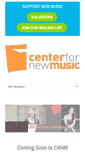 Mobile Screenshot of centerfornewmusic.com